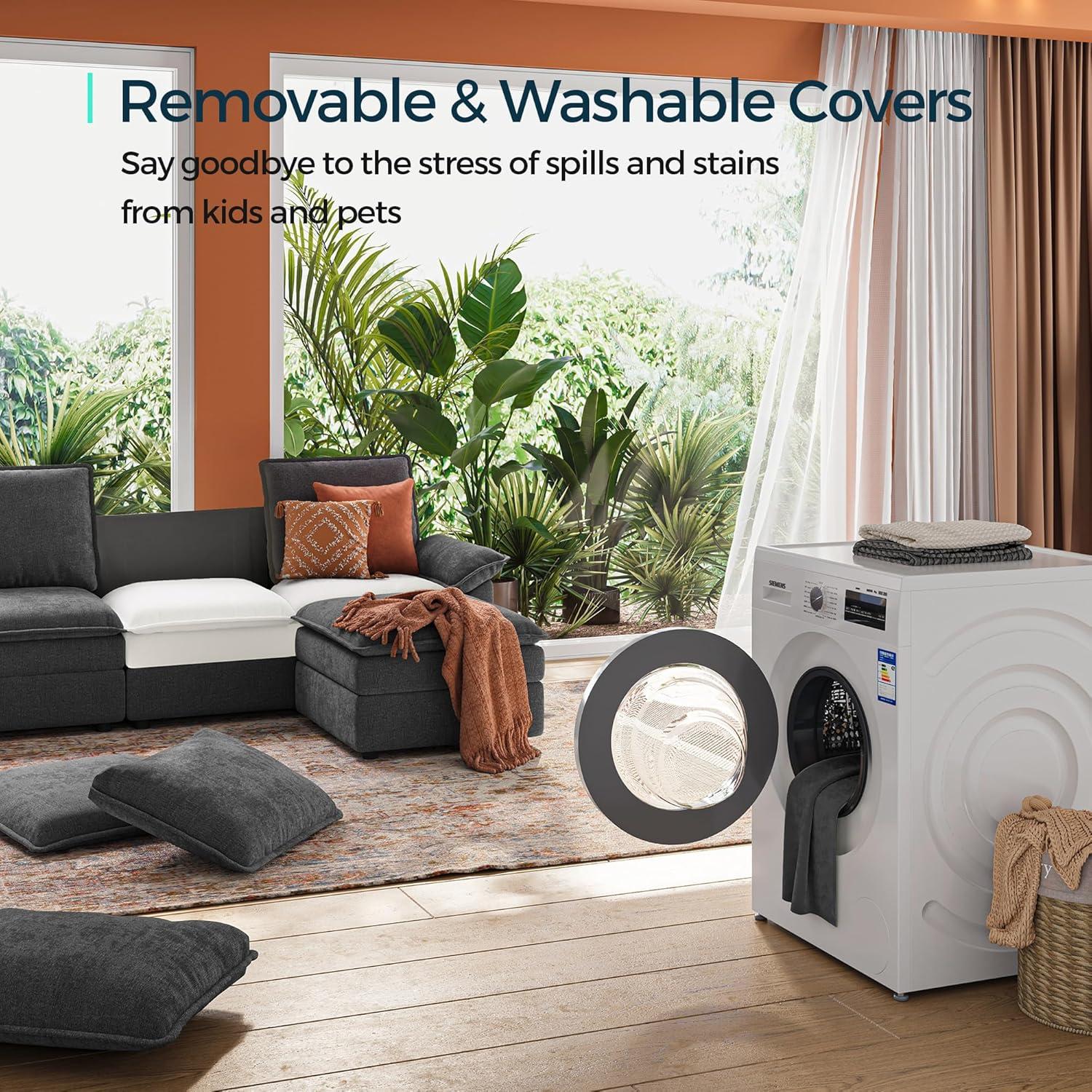 Discovering Comfort and Style with LINSY HOME's Modular Sectional Sofa