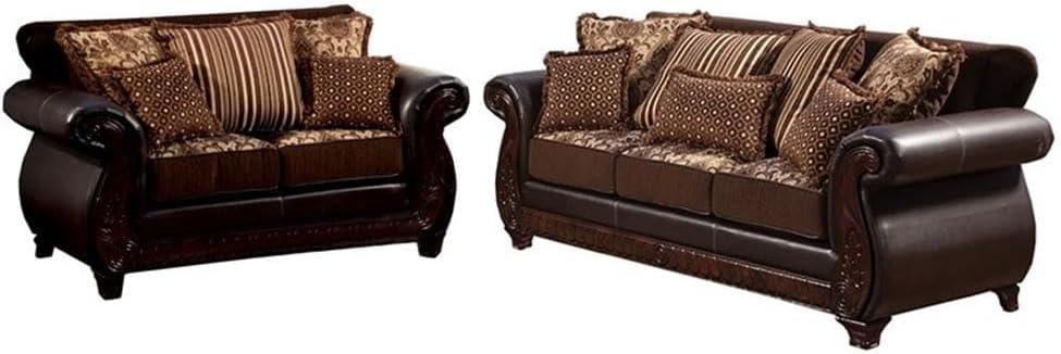 Discovering Comfort And Style With The Lozano Dark Brown Sofa Set