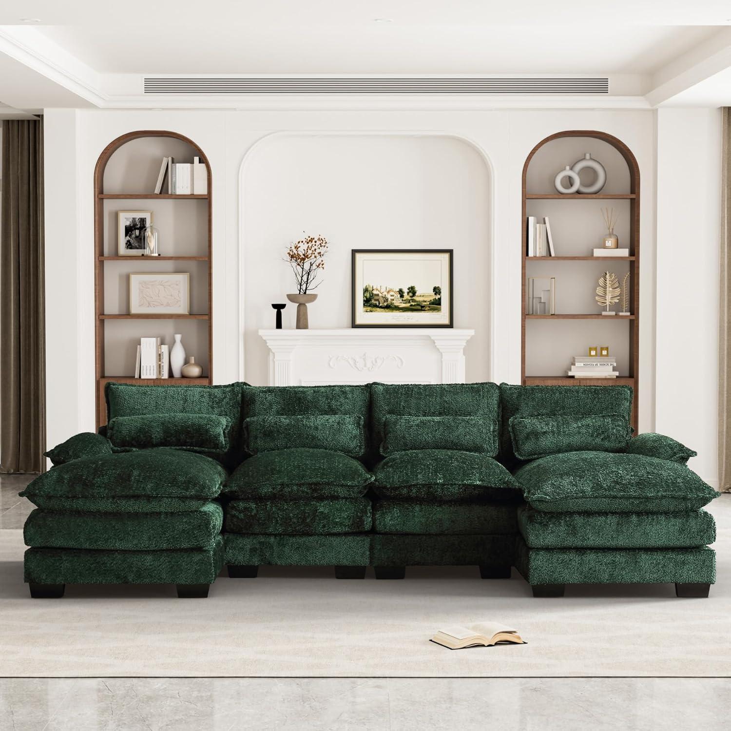 Discovering Comfort The Emerald Green U Shape Cloud Couch Review