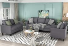 Eafurn 3 Piece Comfy Sofa Set Suits Your Apartment