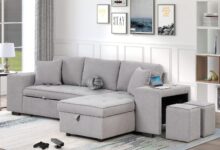 Eafurn Convertible Sectional Sofa Bed Style Meets Smart Storage