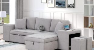 Eafurn Convertible Sectional Sofa Bed Style Meets Smart Storage