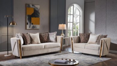 Elevate Living Spaces With A Cozy Beige Velvet 2pc Set