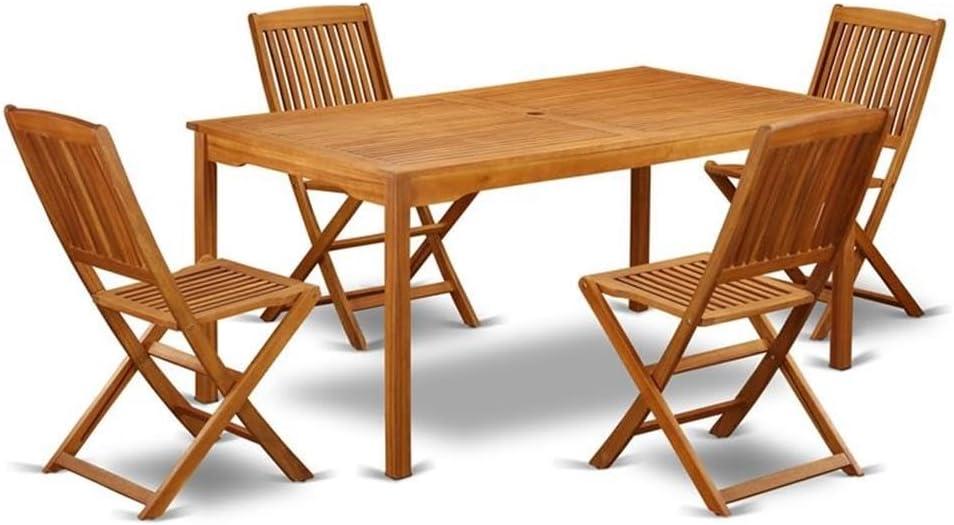 Elevate Outdoor Dining with East West's Stylish Acacia Set