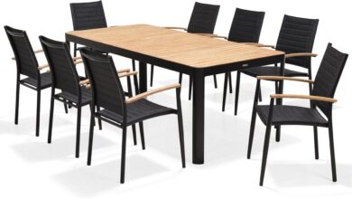 Elevate Outdoor Dining With Whitehaven Sleek Teak Set