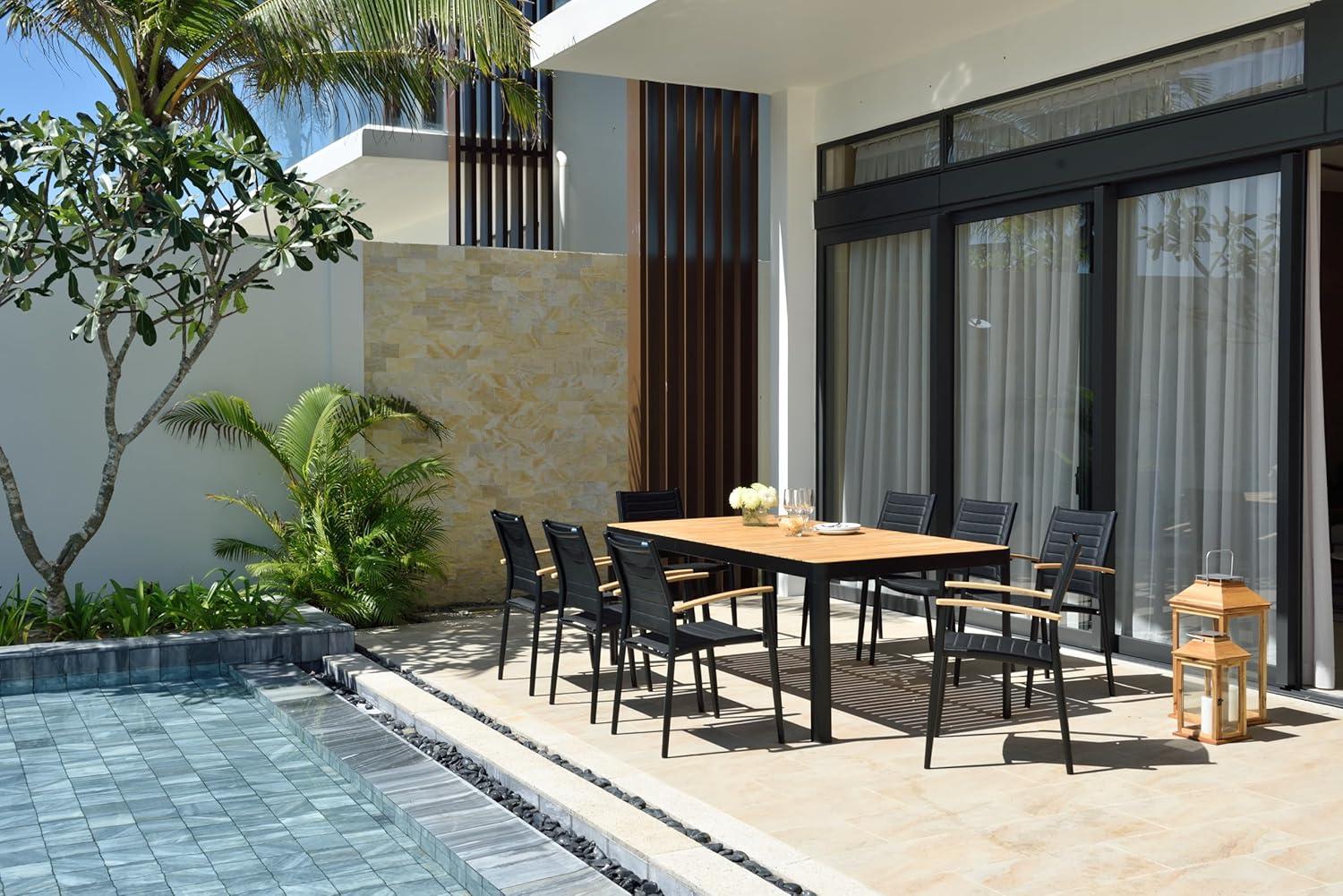 Elevate Outdoor Dining with Whitehaven's Sleek Teak Set