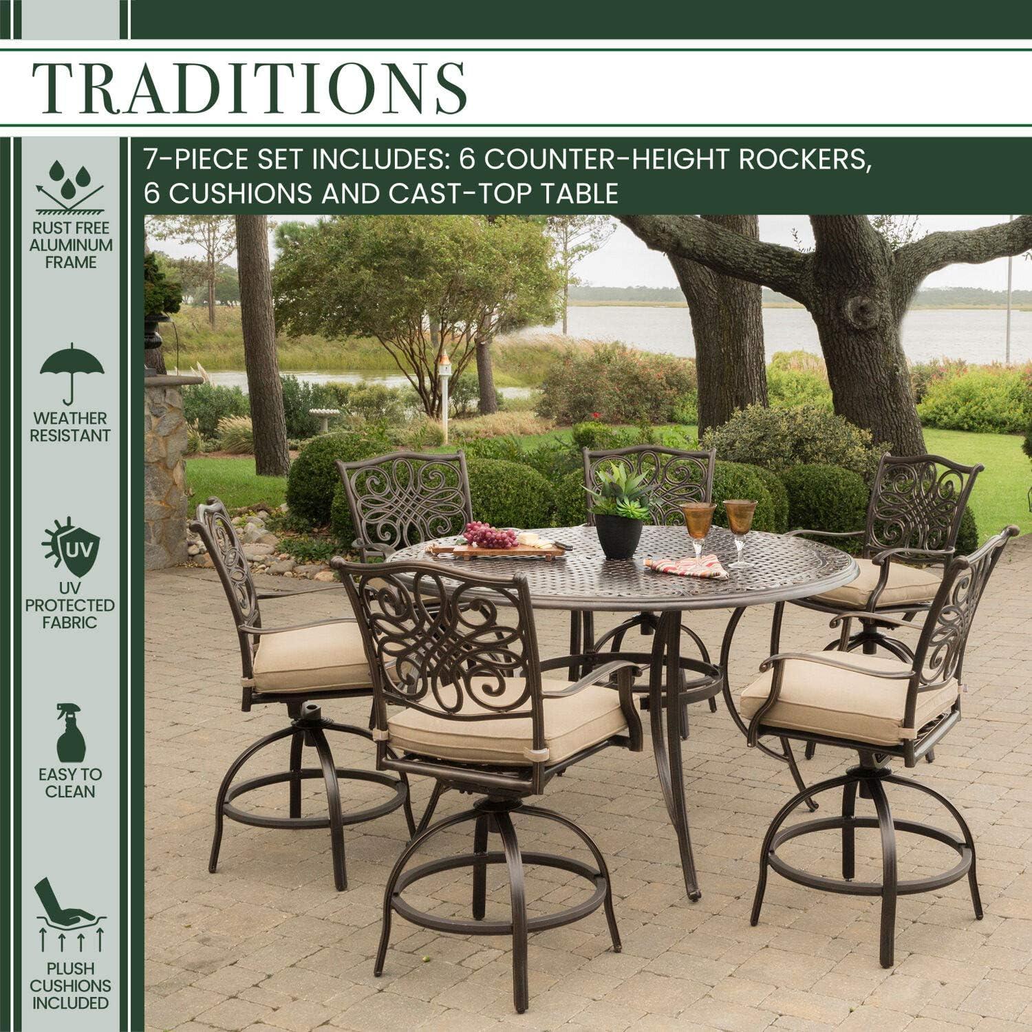 Elevate Outdoor Gatherings with Hanover's stylish 7-Piece set