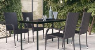 Elevate Outdoor Meals With A Sleek 5 Piece Patio Set