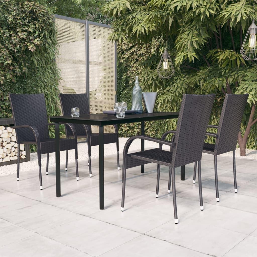 Elevate Outdoor Meals With A Sleek 5 Piece Patio Set