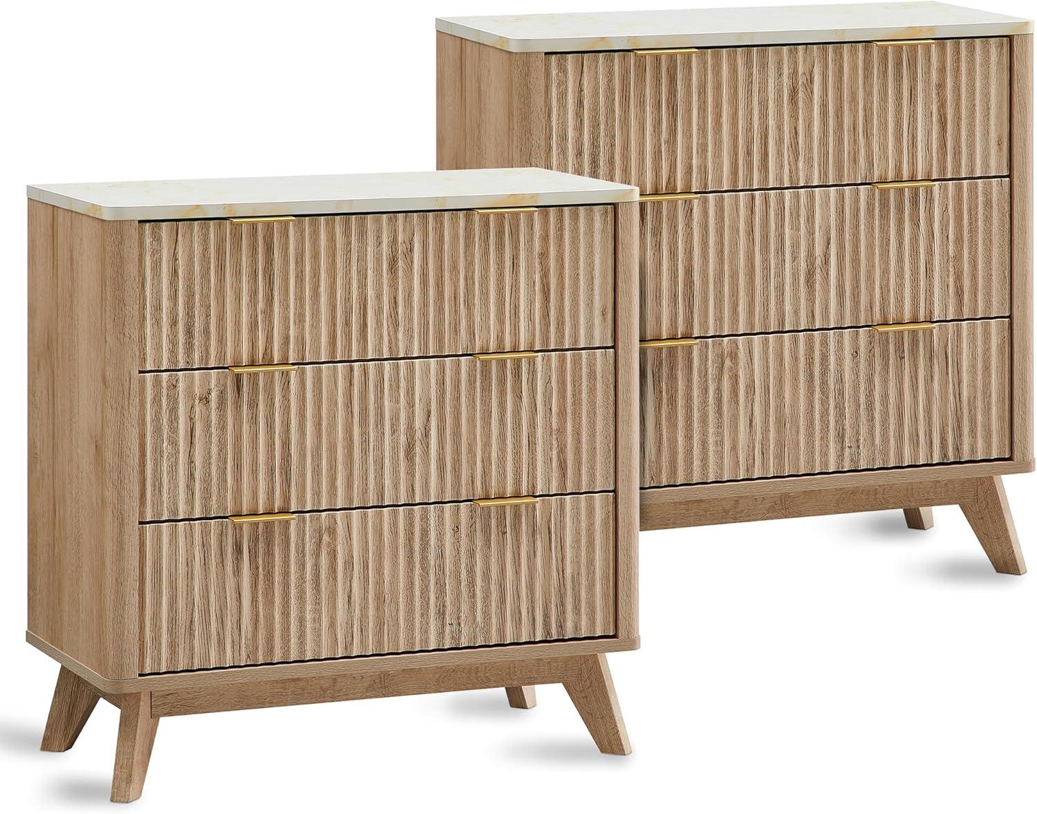 Elevate Spaces With The T4tream Fluted Nightstand Set
