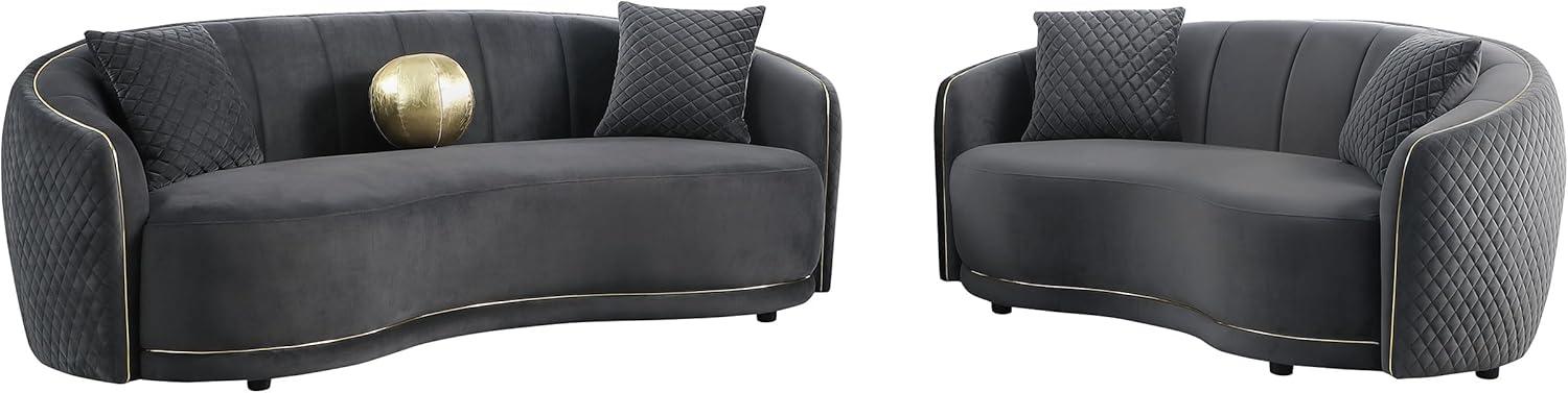 Elevating Living Spaces With Velvet Brookside Sofa Loveseat Set