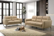 Elevating Our Living Room With Taupe Top Grain Leather Sofas