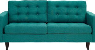 Empress Loveseat In Teal Mid Century Style Meets Cozy Comfort
