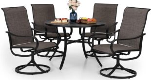 Enjoying Outdoor Meals With Phi Villa Stylish 5 Piece Patio Set