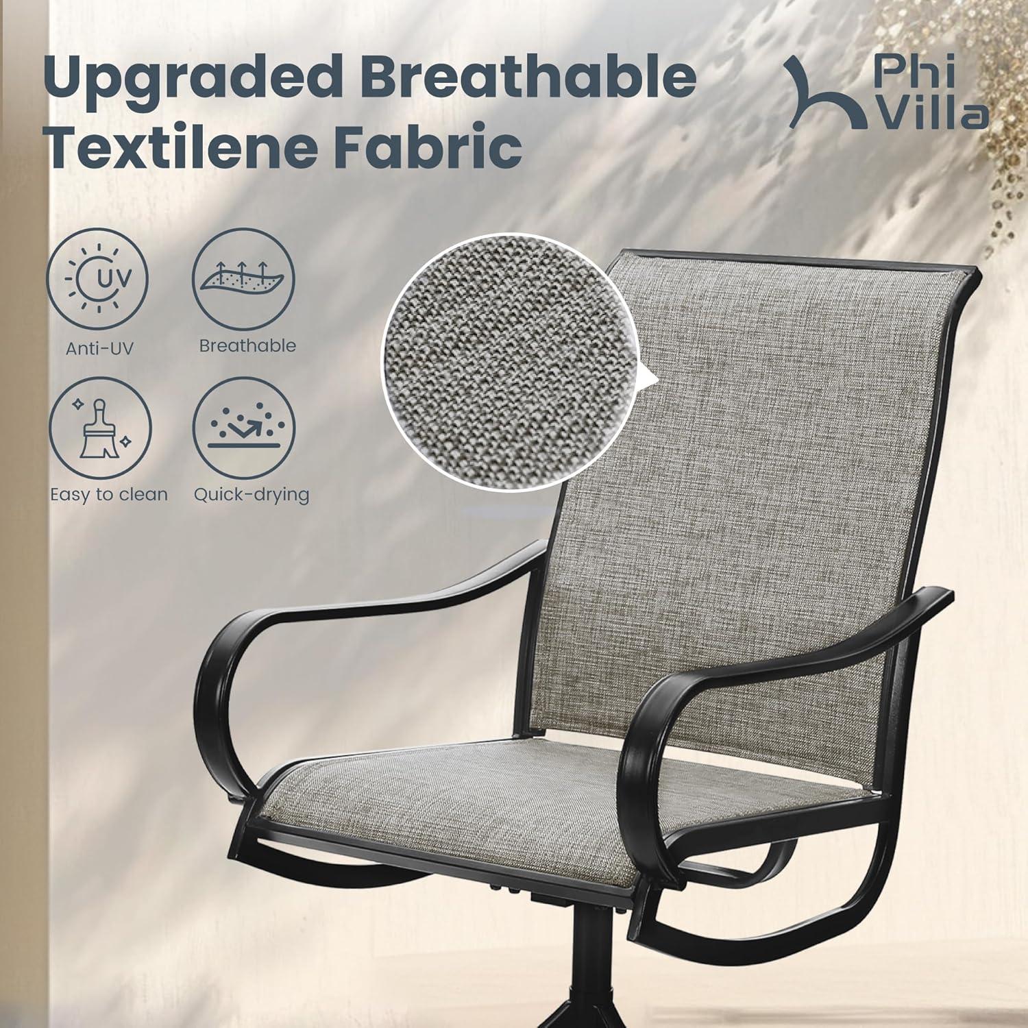 Enjoying Outdoor Meals with PHI VILLA's Stylish 5-Piece Patio Set