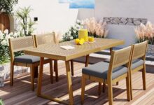 Evedy 5 Piece Patio Dining Sets How It Fits Your Balcony