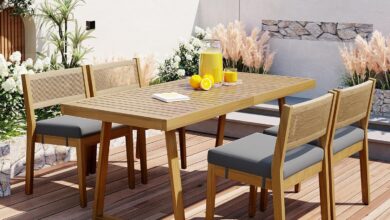 Evedy 5 Piece Patio Dining Sets How It Fits Your Balcony