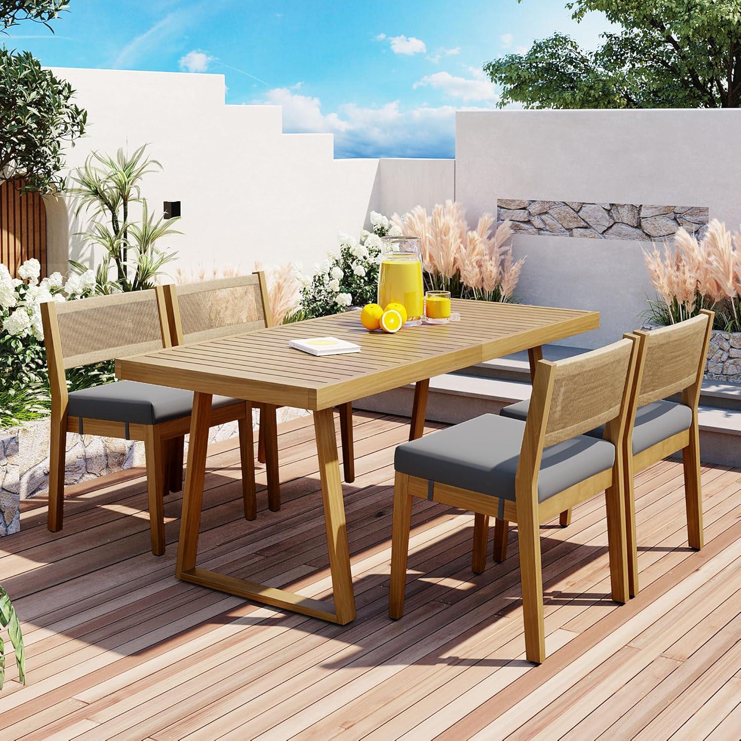 Evedy 5 Piece Patio Dining Sets How It Fits Your Balcony