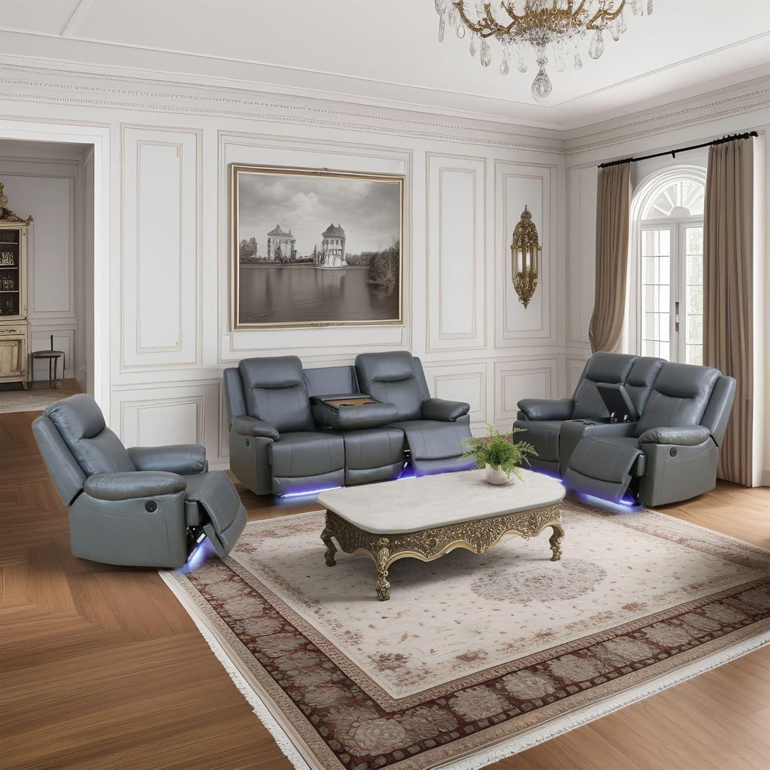 Experience Comfort And Tech With The Air Leather Power Recliner Set