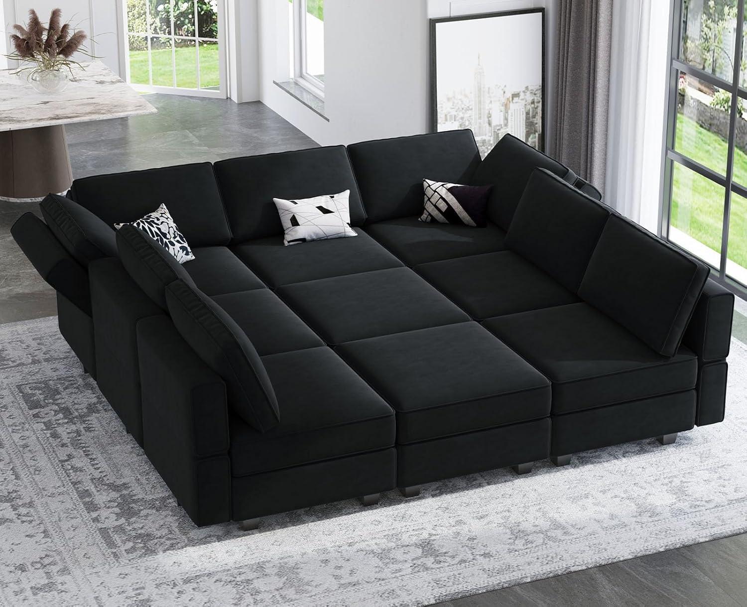 Exploring Comfort And Flexibility With Belffin Velvet Modular Sofa