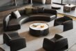 Exploring Comfort And Style The Oversized Black Leather Sectional