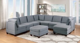 Exploring Comfort And Style With A 9pc Grey Modular Sectional