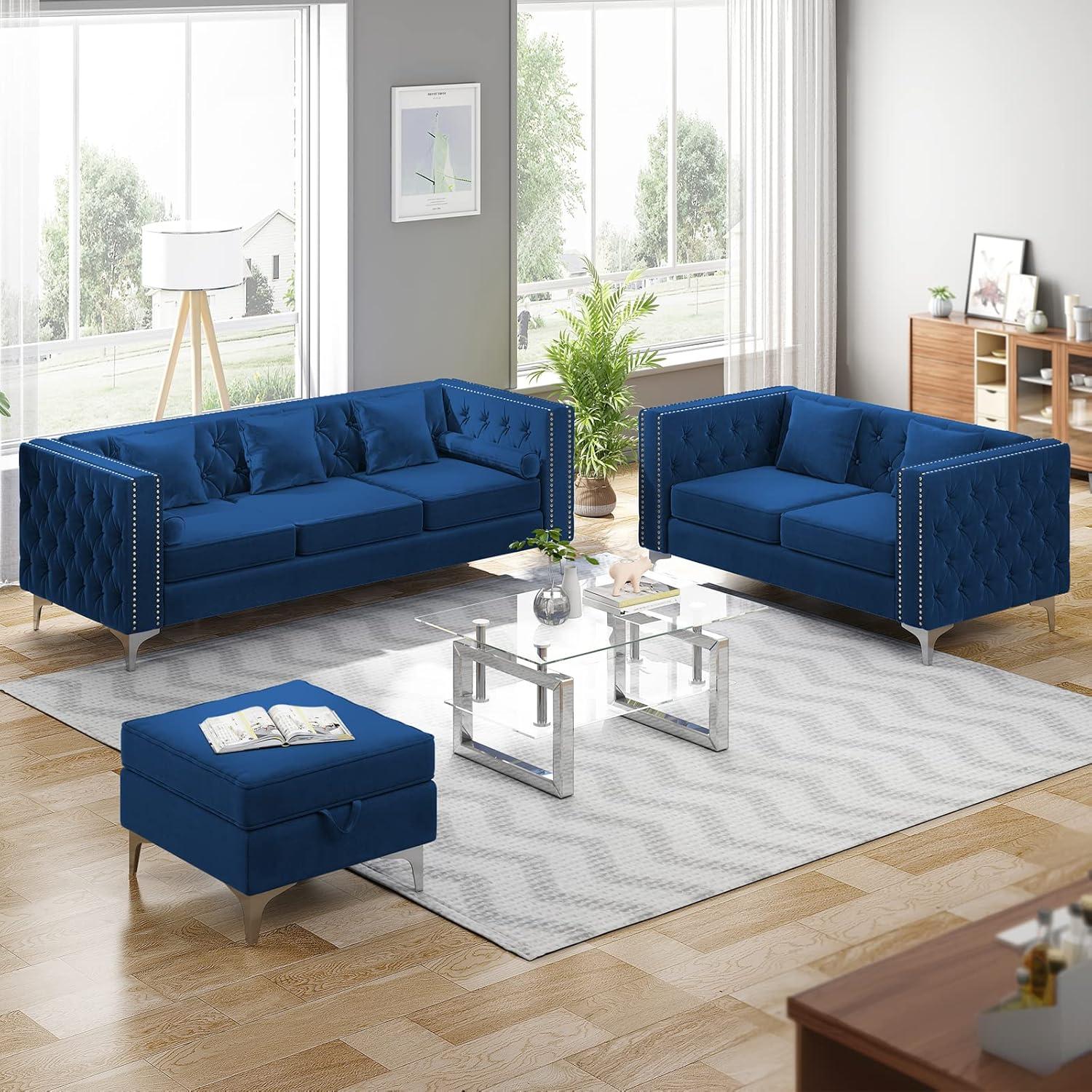 Exploring Comfort And Style With A Velvet 3 Piece Sofa Set