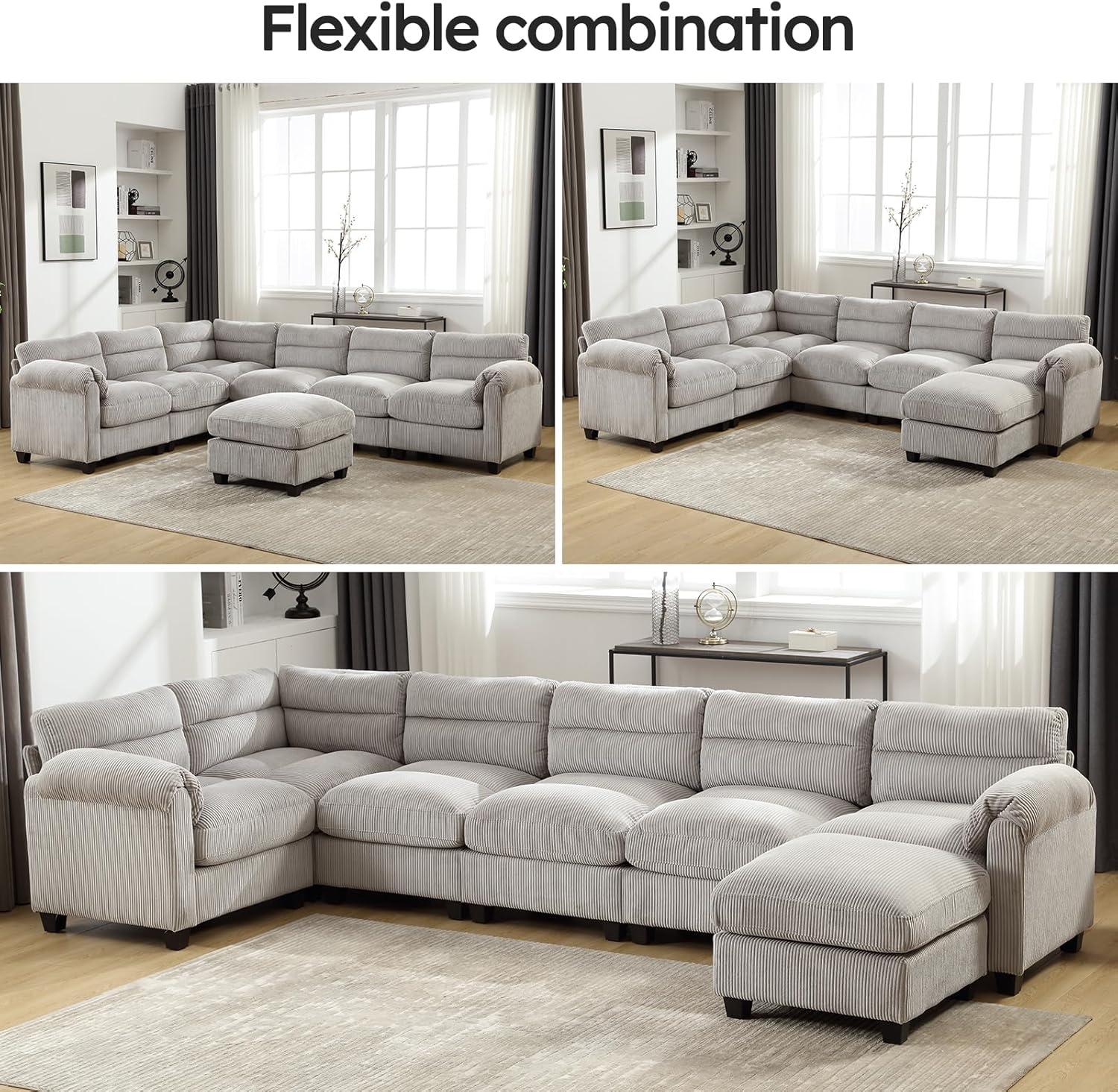 Exploring Comfort and Style with CANMOV's Modular Corduroy Sofa