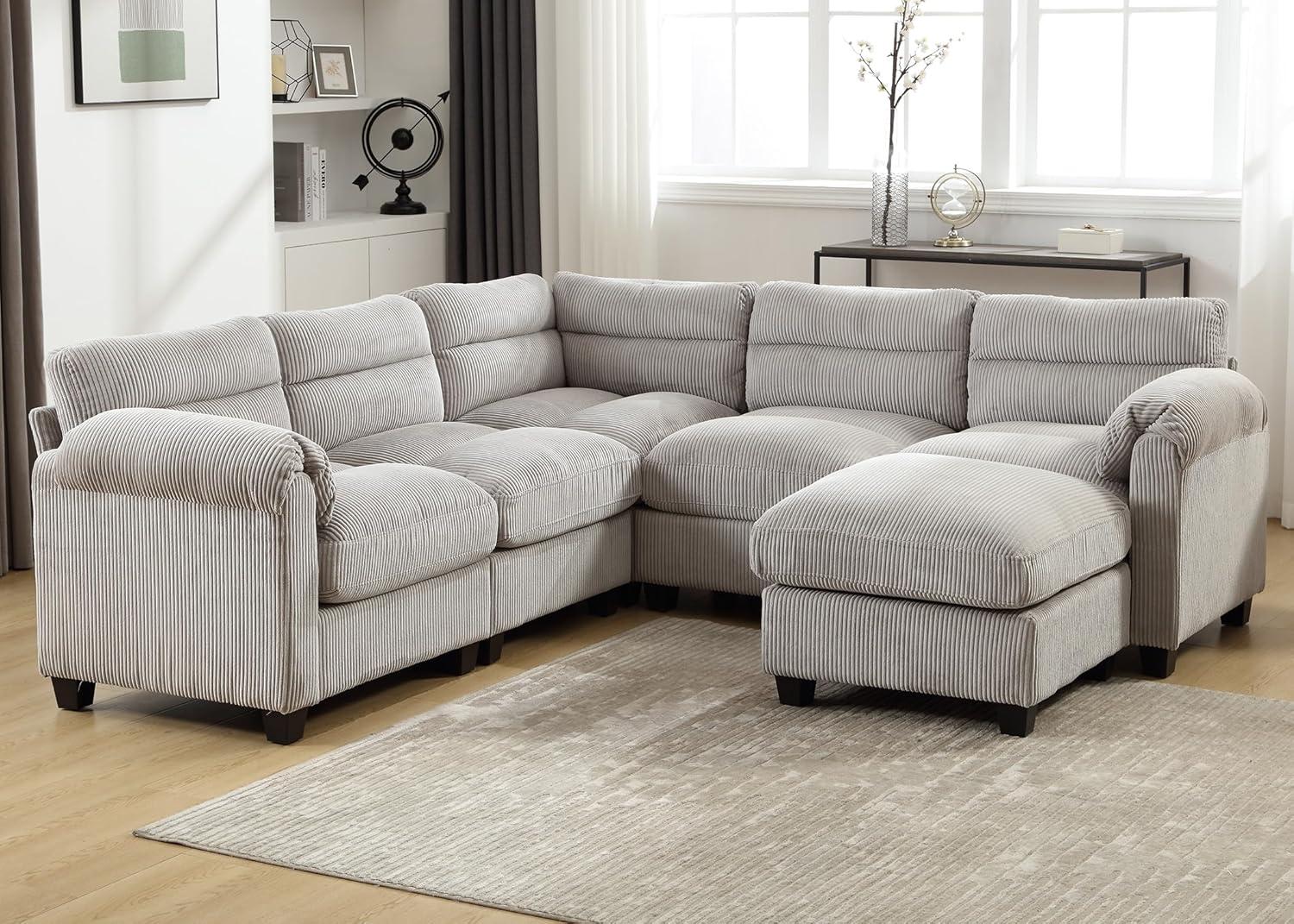Exploring Comfort and Style with CANMOV's Modular Corduroy Sofa