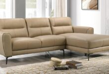 Exploring Comfort And Style With Gowe Taupe Leather Sectional