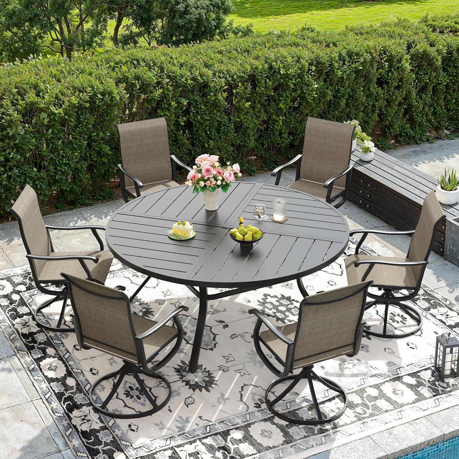 Exploring Comfort And Style With The Dify 7 Piece Patio Set