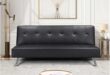 Finding Comfort And Space Exploring A Sleek Convertible Faux Leather Futon