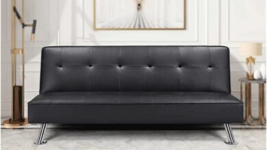 Finding Comfort And Space Exploring A Sleek Convertible Faux Leather Futon