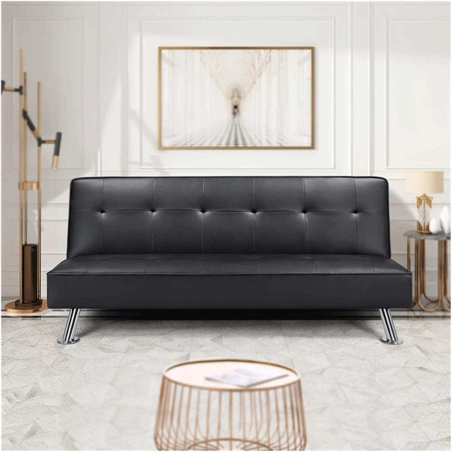 Finding Comfort And Space Exploring A Sleek Convertible Faux Leather Futon