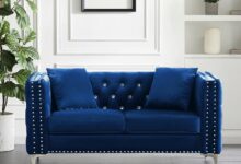 Finding Comfort And Style In A Blue Velvet Loveseat Sofa