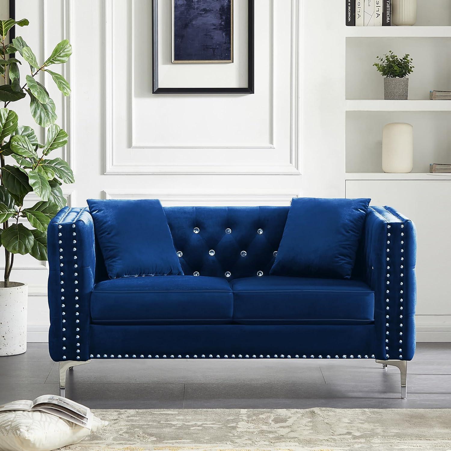 Finding Comfort And Style In A Blue Velvet Loveseat Sofa