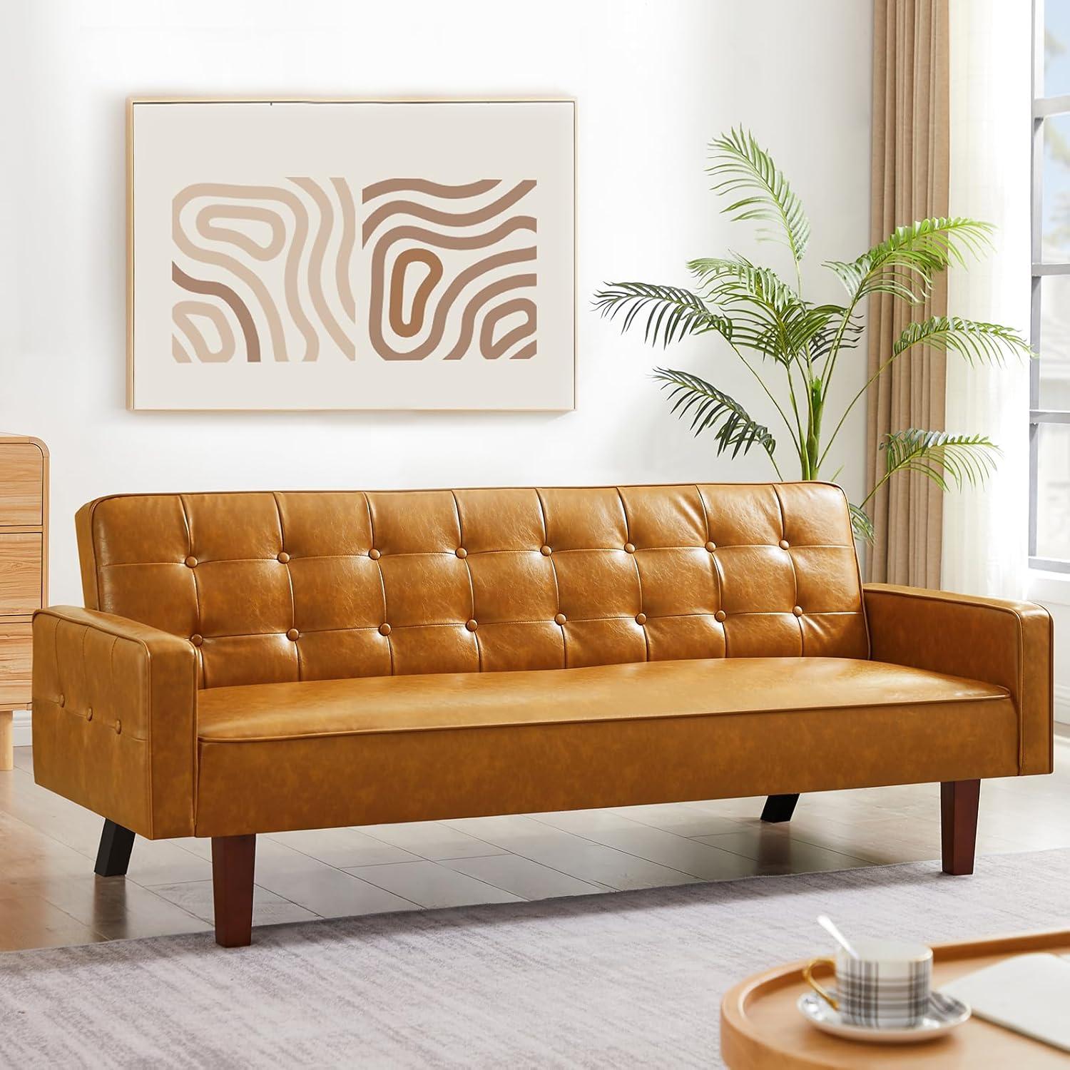 Finding Comfort And Style In A Mid Century Faux Leather Sofa