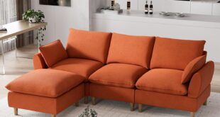 Finding Comfort And Style In A Modular Orange Sectional Sofa