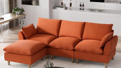 Finding Comfort And Style In A Modular Orange Sectional Sofa