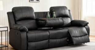 Finding Comfort And Style In A Sleek Black Leather Recliner Set