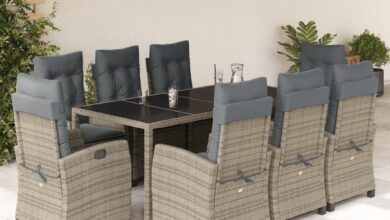 Furniture Sets 9 Piece Patio Dining Set Fits Your Patio