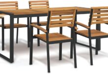 Garden Dining Set Solid Acacia 5 Piece Your Patio View