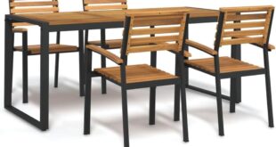 Garden Dining Set Solid Acacia 5 Piece Your Patio View