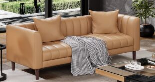 Garveehome Faux Leather 78 In Sofa For Your Small Space