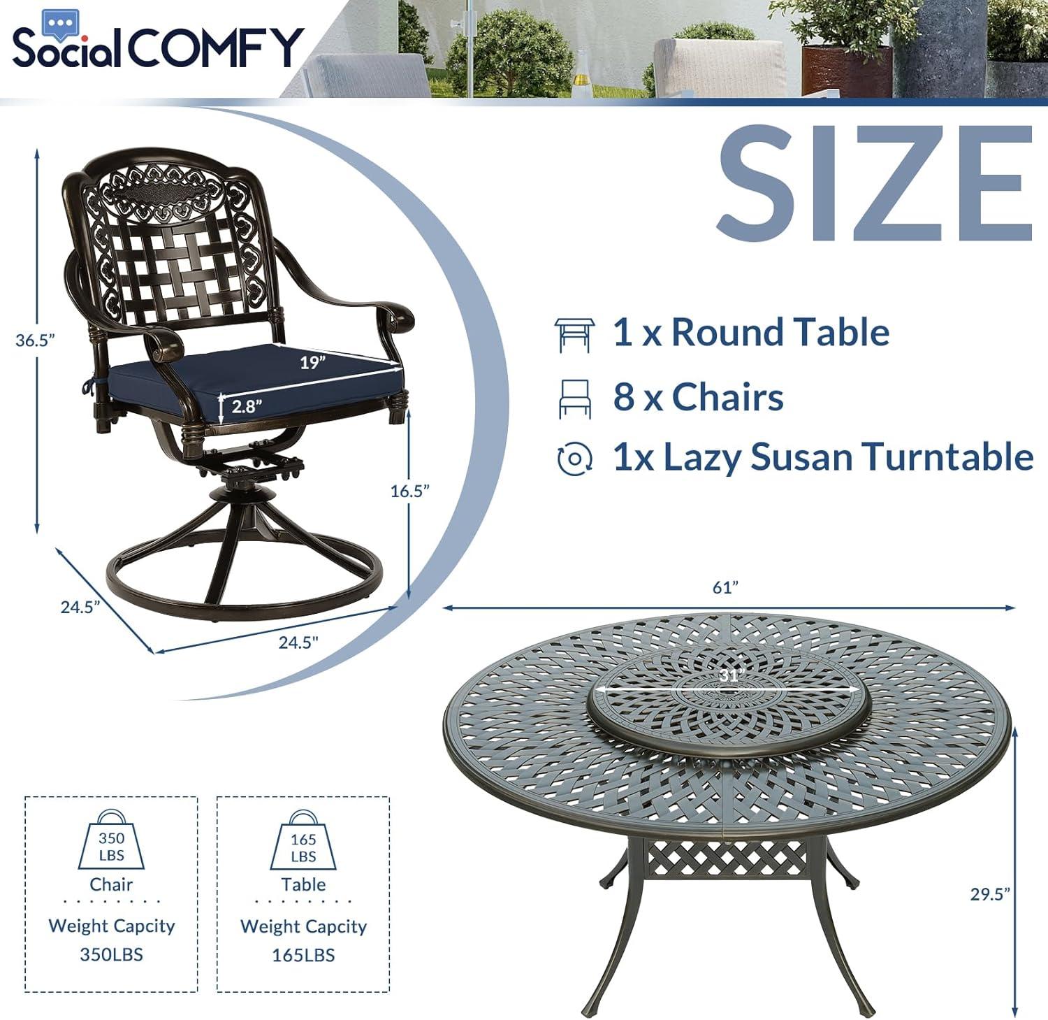 Gather around: Exploring Comfort & Style in a 9-Piece Patio Set