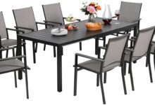 Gather Around The Meooem Patio Set Spacious And Sturdy For Eight