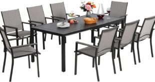 Gather Around The Meooem Patio Set Spacious And Sturdy For Eight