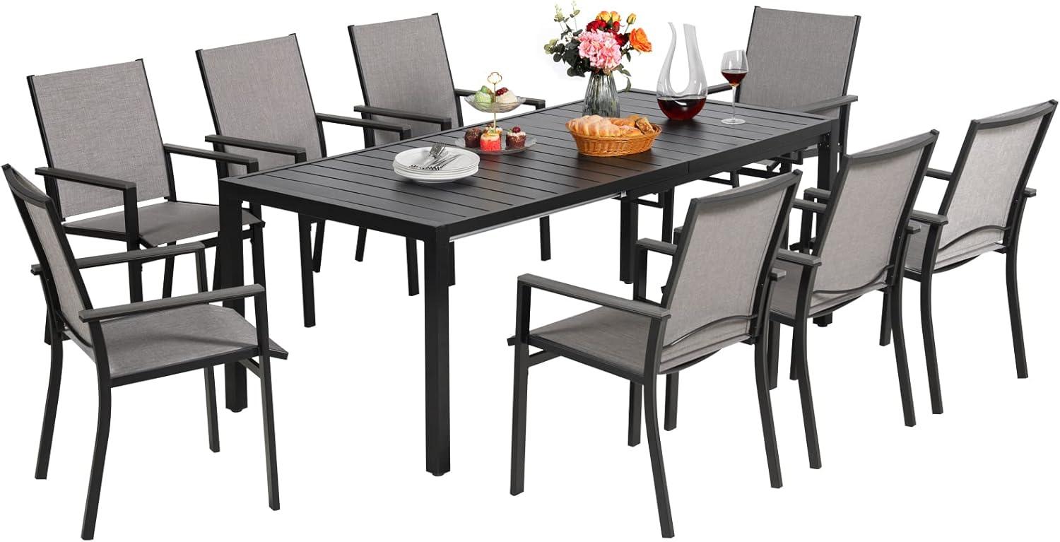 Gather Around The Meooem Patio Set Spacious And Sturdy For Eight