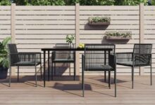 Gather Outdoors In Comfort With Sleek Black Rattan Dining Set