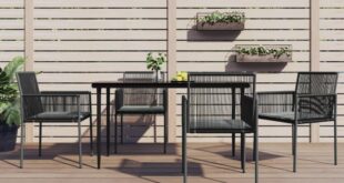 Gather Outdoors In Comfort With Sleek Black Rattan Dining Set